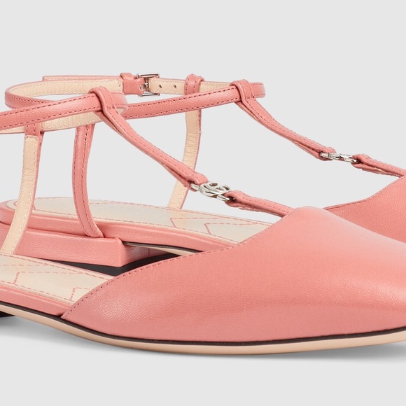SOLD - GUCCI NIB women’s ballet flat pink double G in box new - Picture 4 of 7